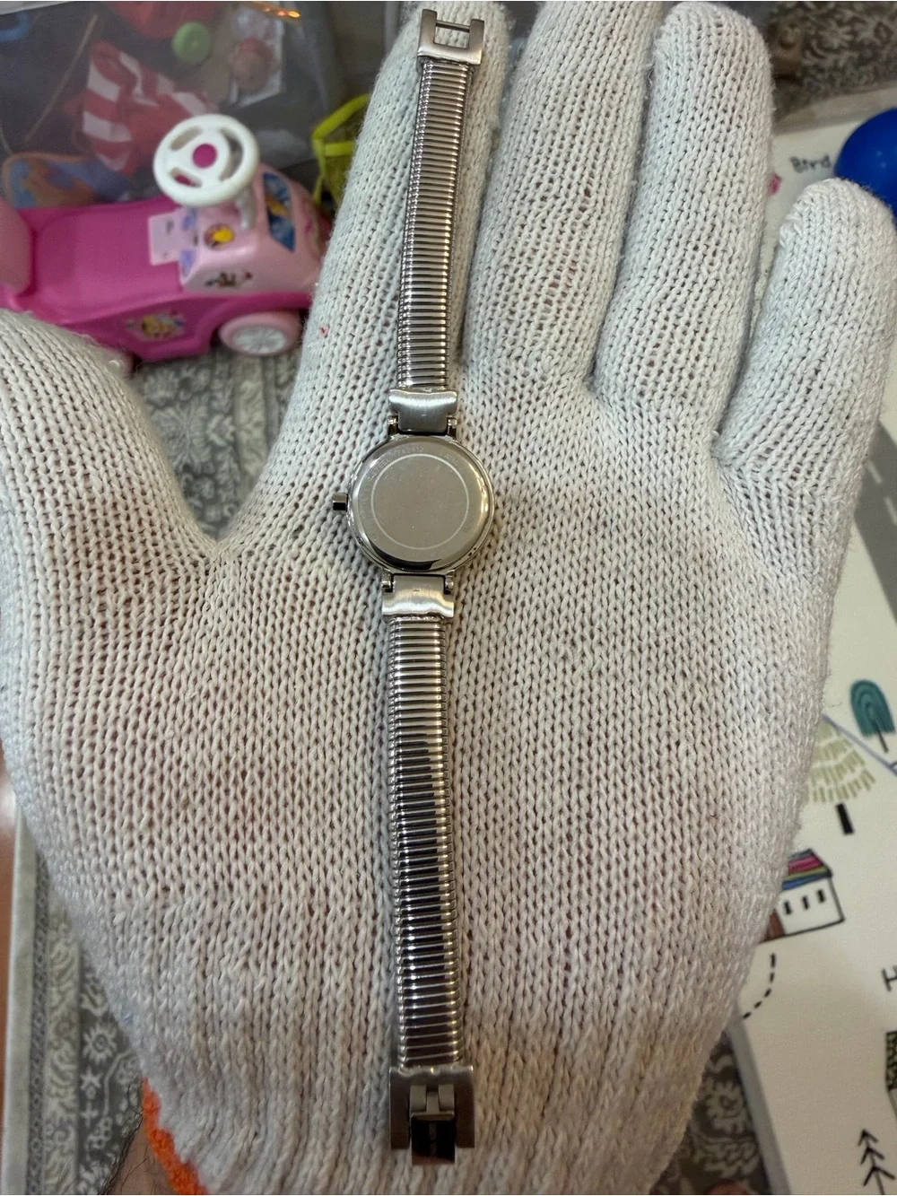 Michael Kors MK7529 Mini Gramercy Women's Silver Watch Tubogas Cuff Fits 6.5